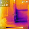 Zdjęcie termowizyjne ściany - brak izolacji