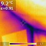 Zdjęcie termowizyjne poddasza - błędy konstrukcyjne